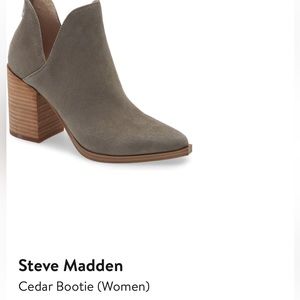 Steve madden suede cedar bootie size 7